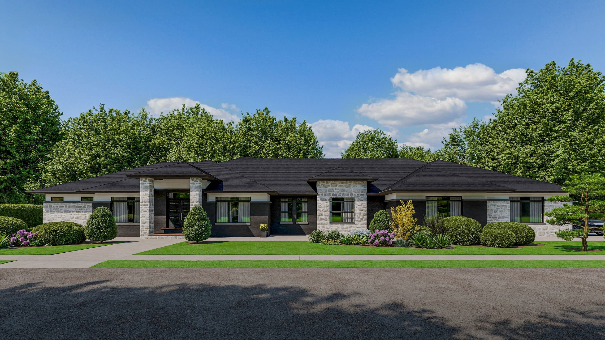 Architectural visualization of Hearthstone Residence in Musec Homes · Edwardsville, IL