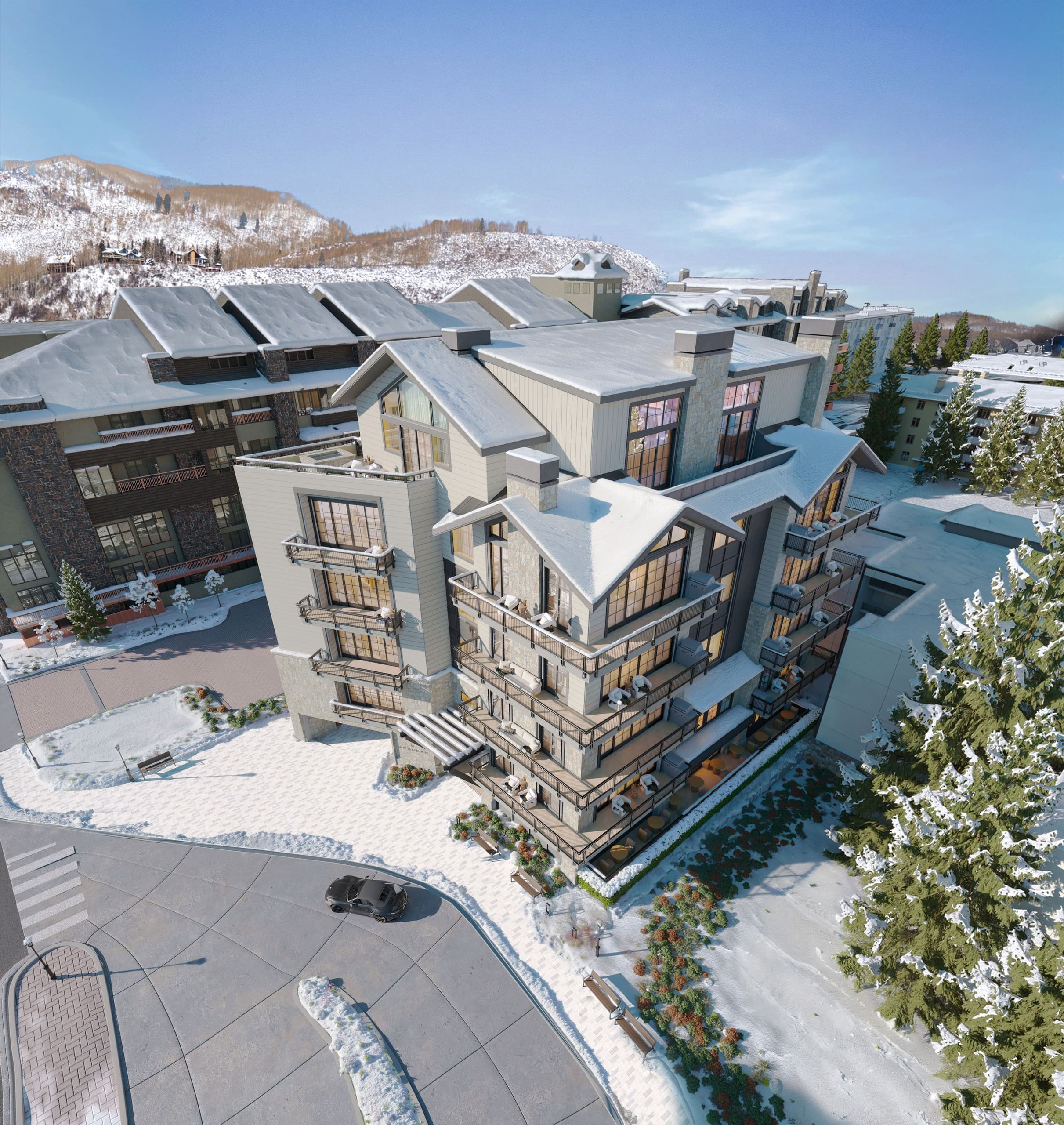 Architectural visualization of The Apogean in Beaver Capital · Vail, CO