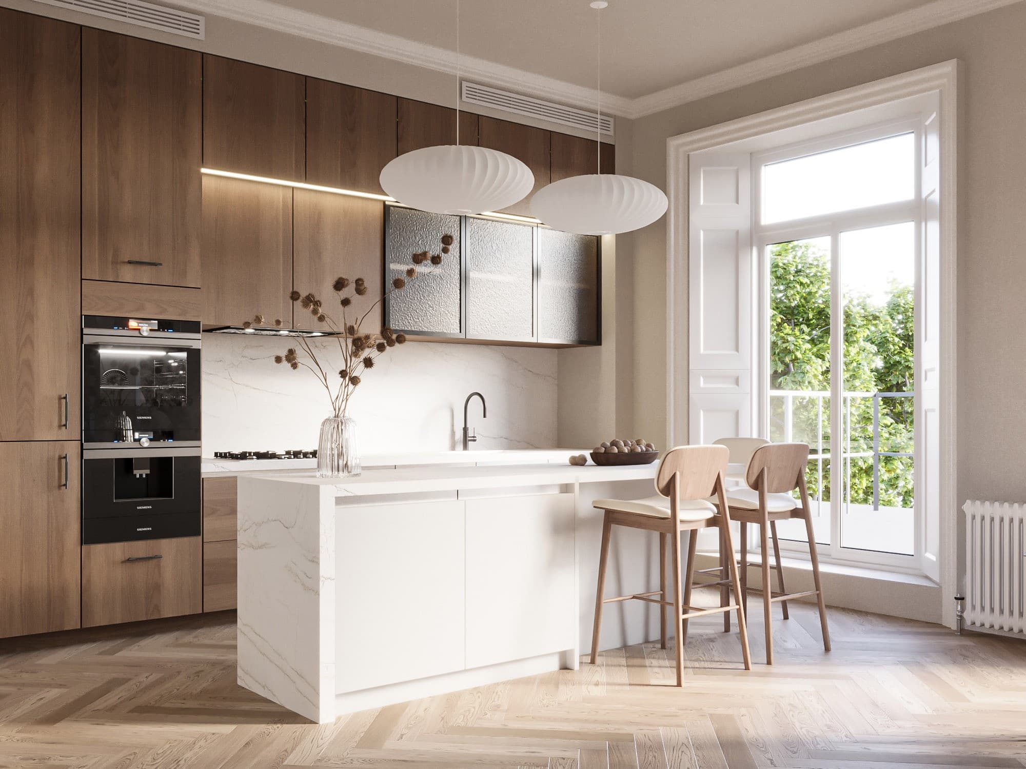 Architectural visualization of Hampstead Residence in Sai Interiors · London, UK