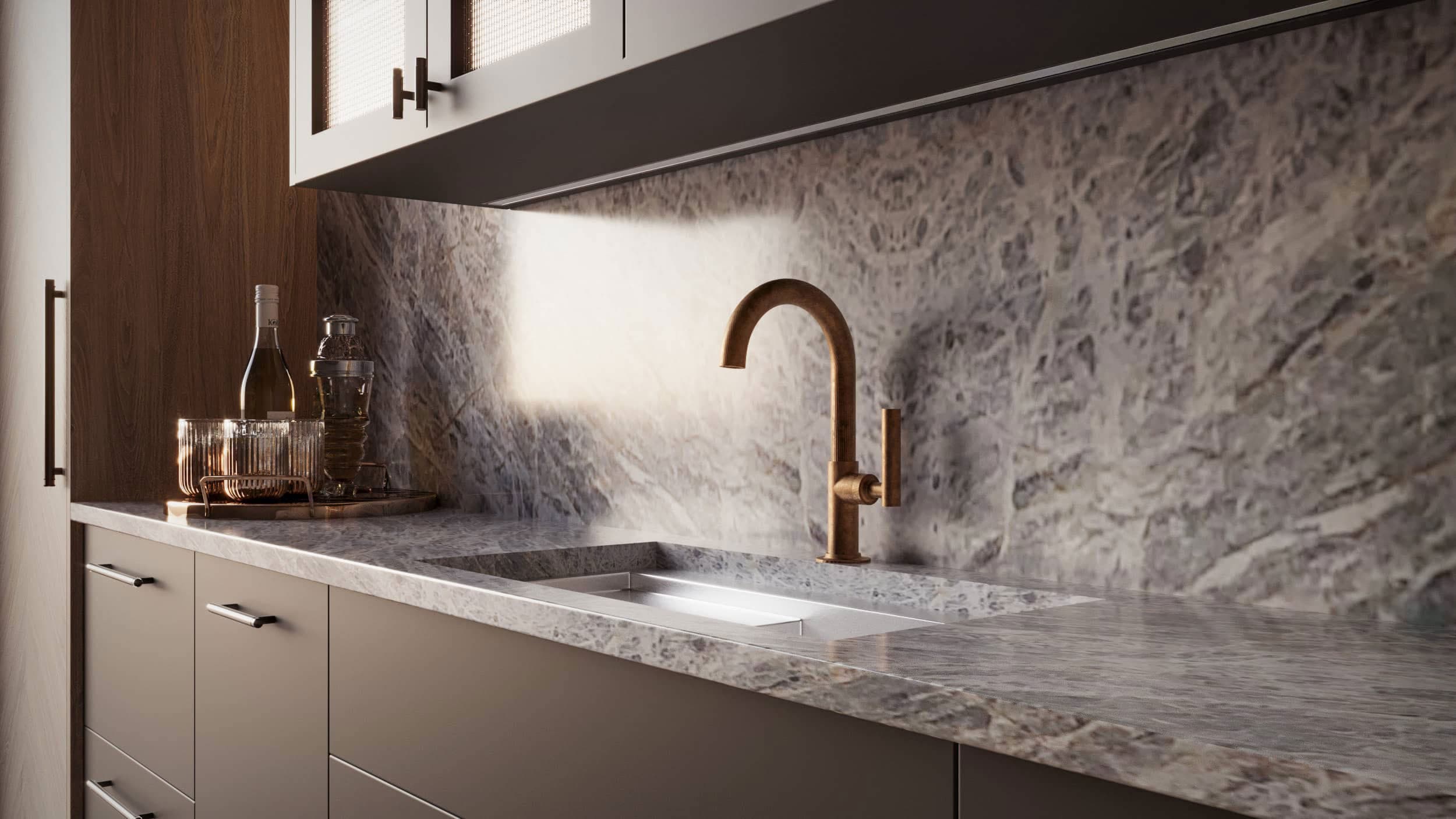Architectural visualization of Kitchen Design in Coeur Interiors · Denver, CO