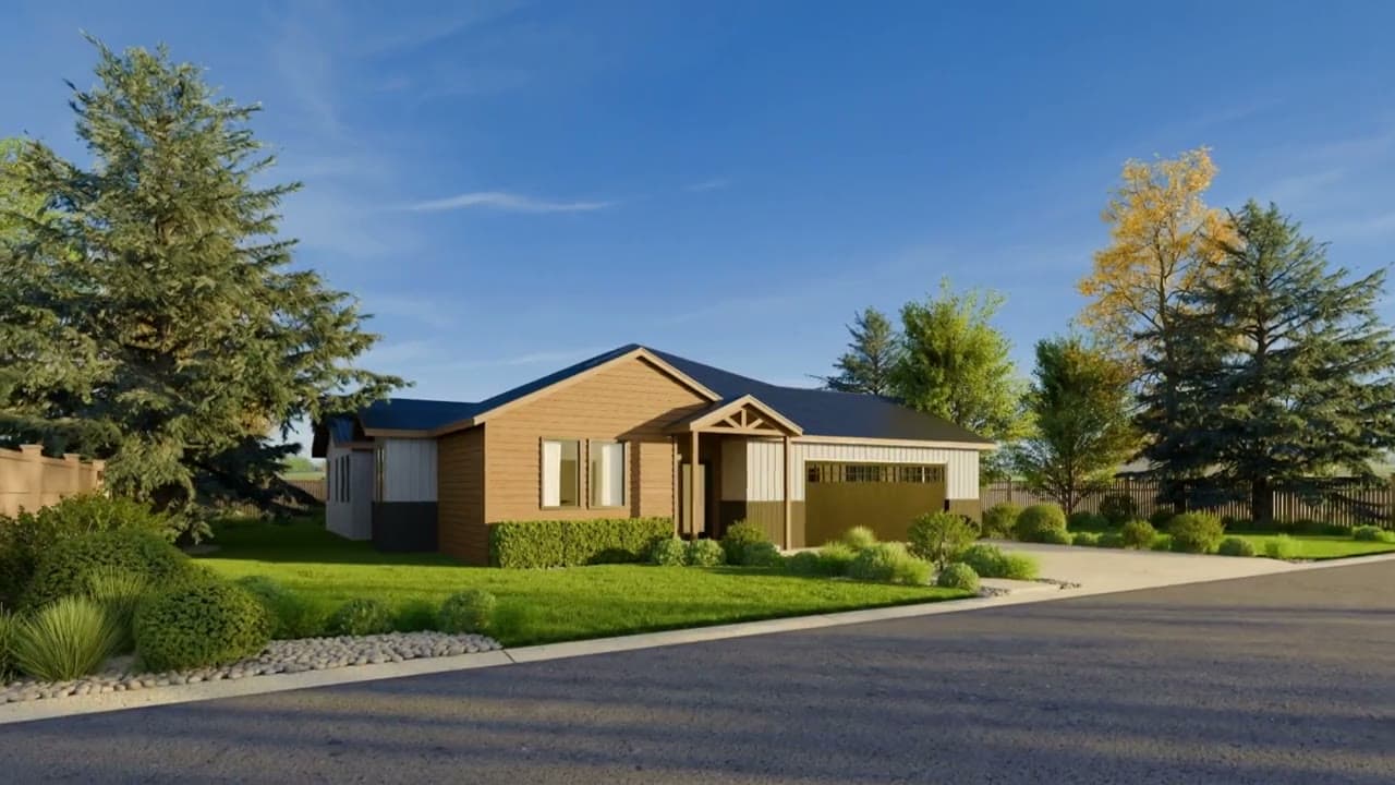 Architectural visualization of Summit Residence in Sheridan County, WY