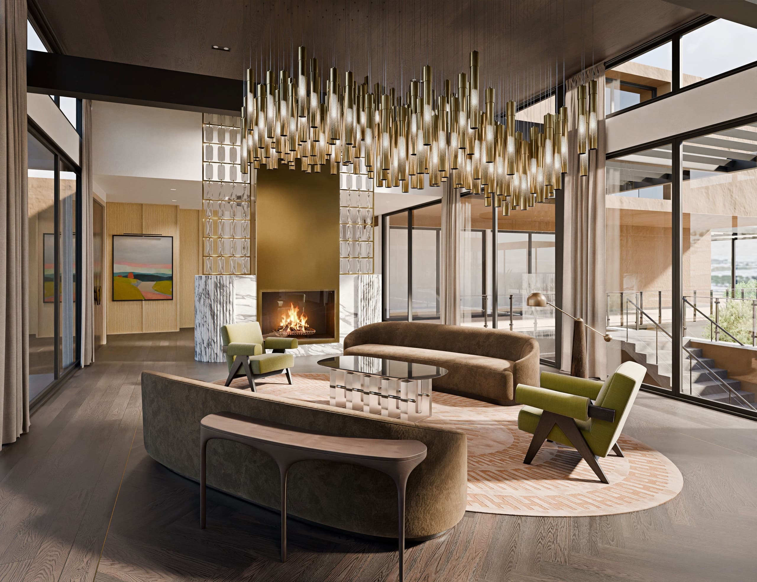 Architectural visualization of Residence at Painted Feather Way in Jennifer Sher Interior Design · Las Vegas, NV