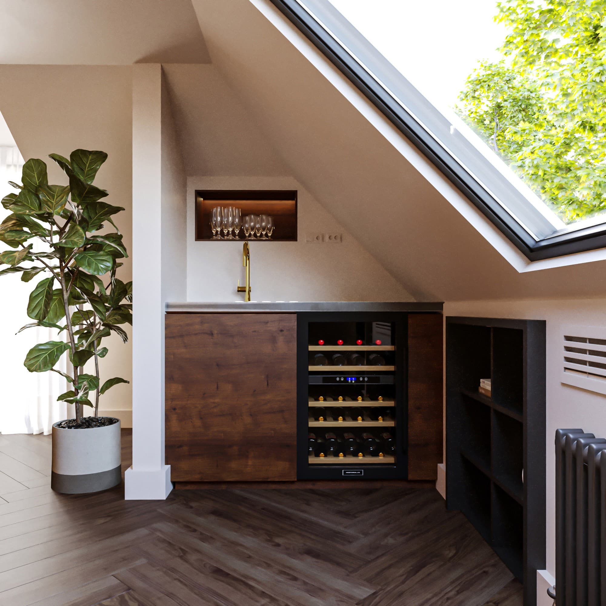 Architectural visualization of Hampstead Residence in Sai Interiors · London, UK