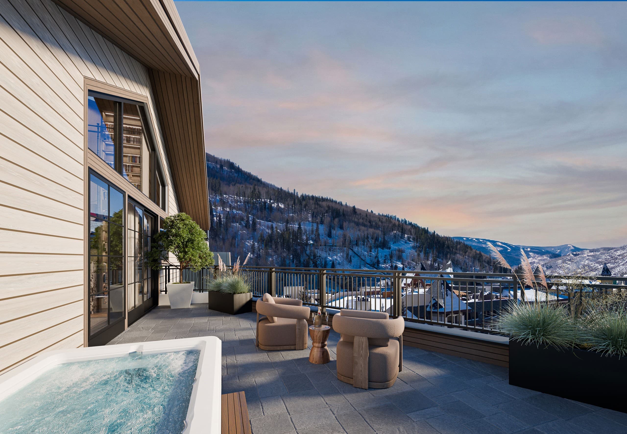 Architectural visualization of The Apogean in Beaver Capital · Vail, CO