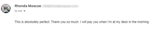 Client email