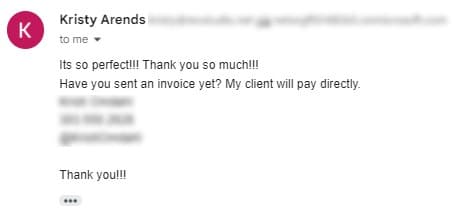 Client email